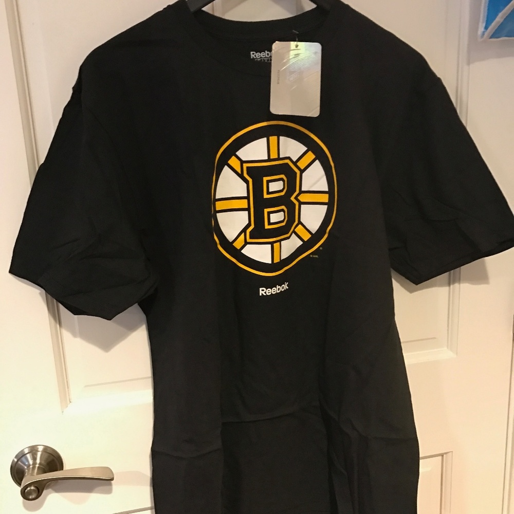 NHL Boston Bruins Logo Men's T Tee Shirt Black New